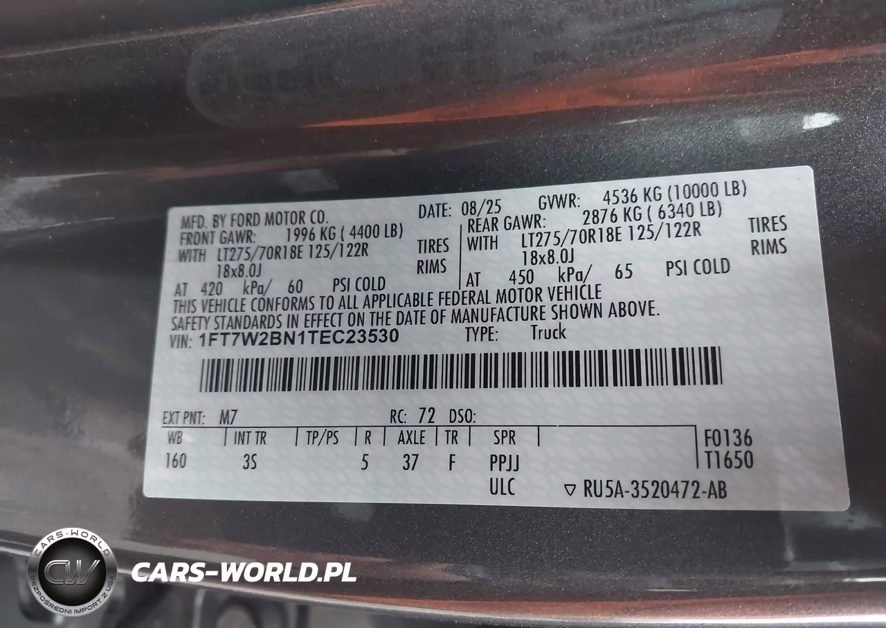 2026 Ford F-250 Xlt VIN:1FT7W2BN1TEC23530 - 9