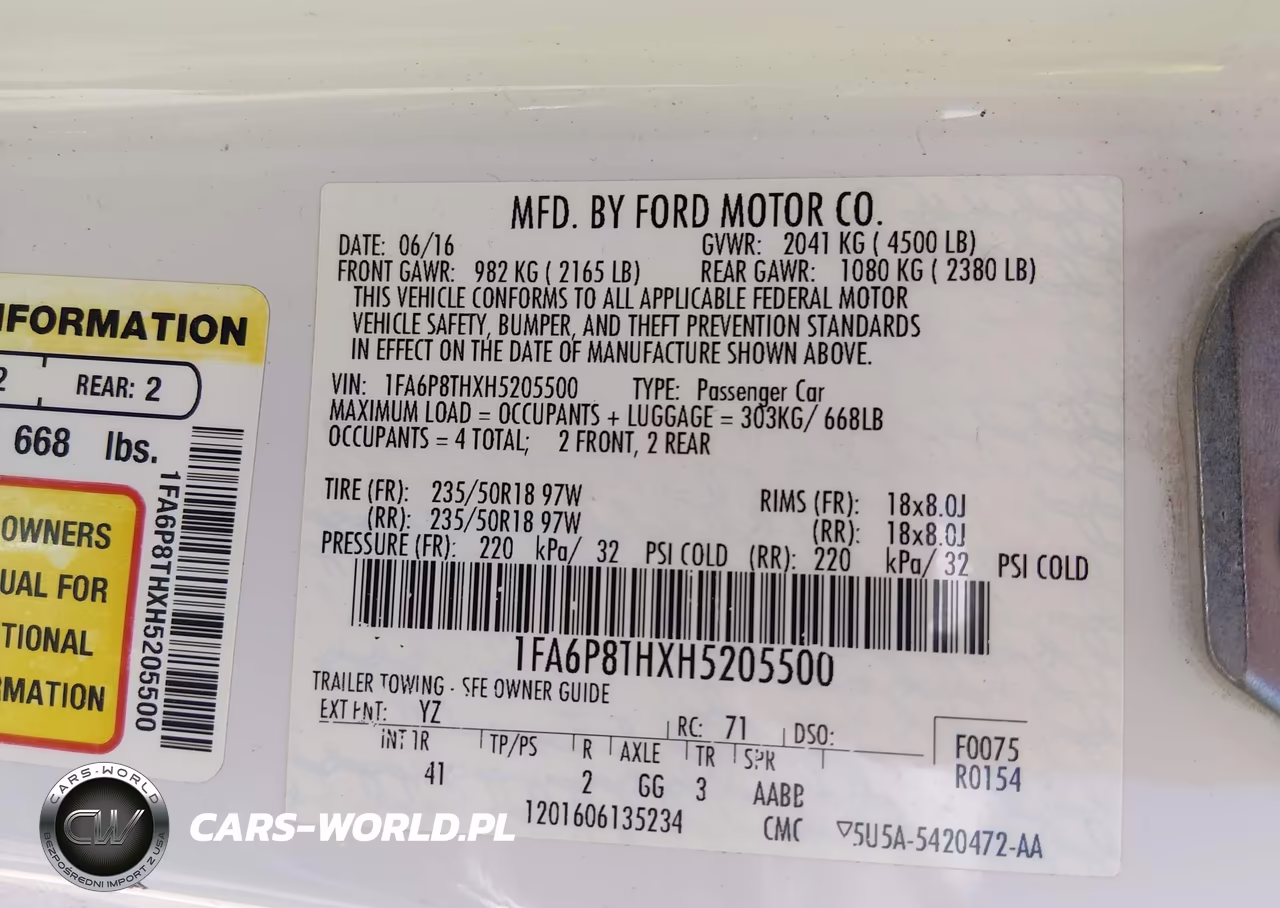2017 Ford Mustang Ecoboost VIN:1FA6P8THXH5205500 - 9