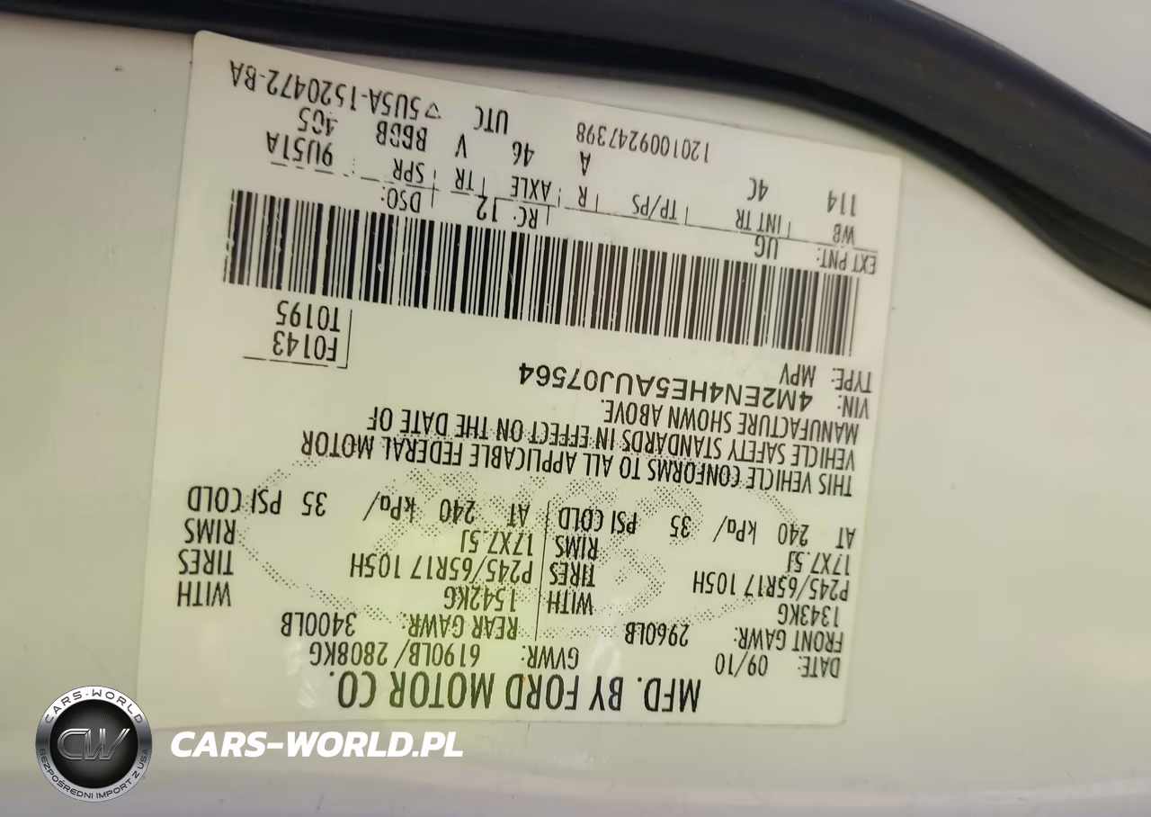 2010 Mercury Mountaineer VIN:4M2EN4HE5AUJ07564 - 9
