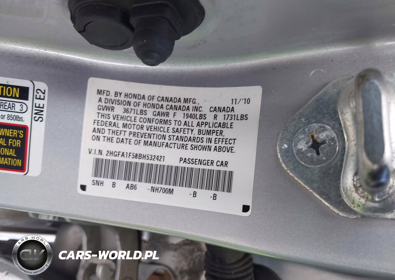 2011 Honda Civic Lx VIN:2HGFA1F58BH532421 - 9