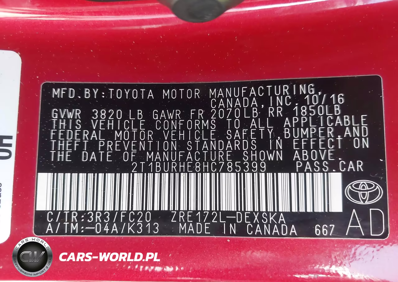 2017 Toyota Corolla Se VIN:2T1BURHE8HC785399 - 9
