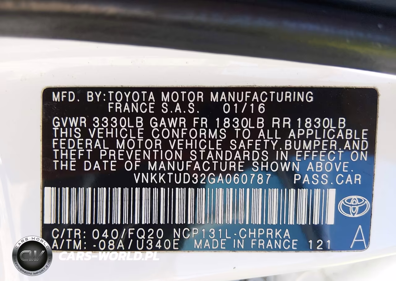 2016 Toyota Yaris L VIN:VNKKTUD32GA060787 - 9