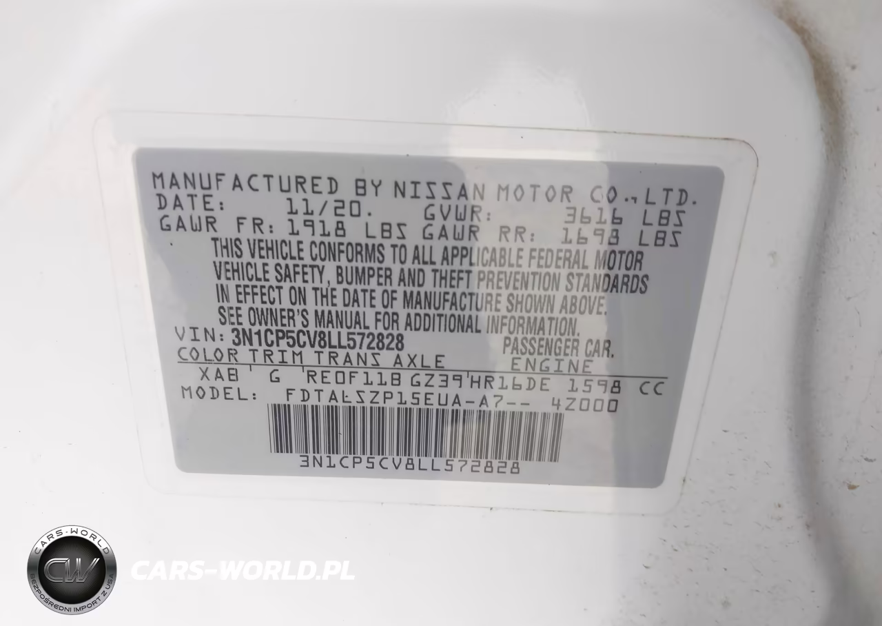 2020 Nissan Kicks Sv Xtronic Cvt VIN:3N1CP5CV8LL572828 - 9