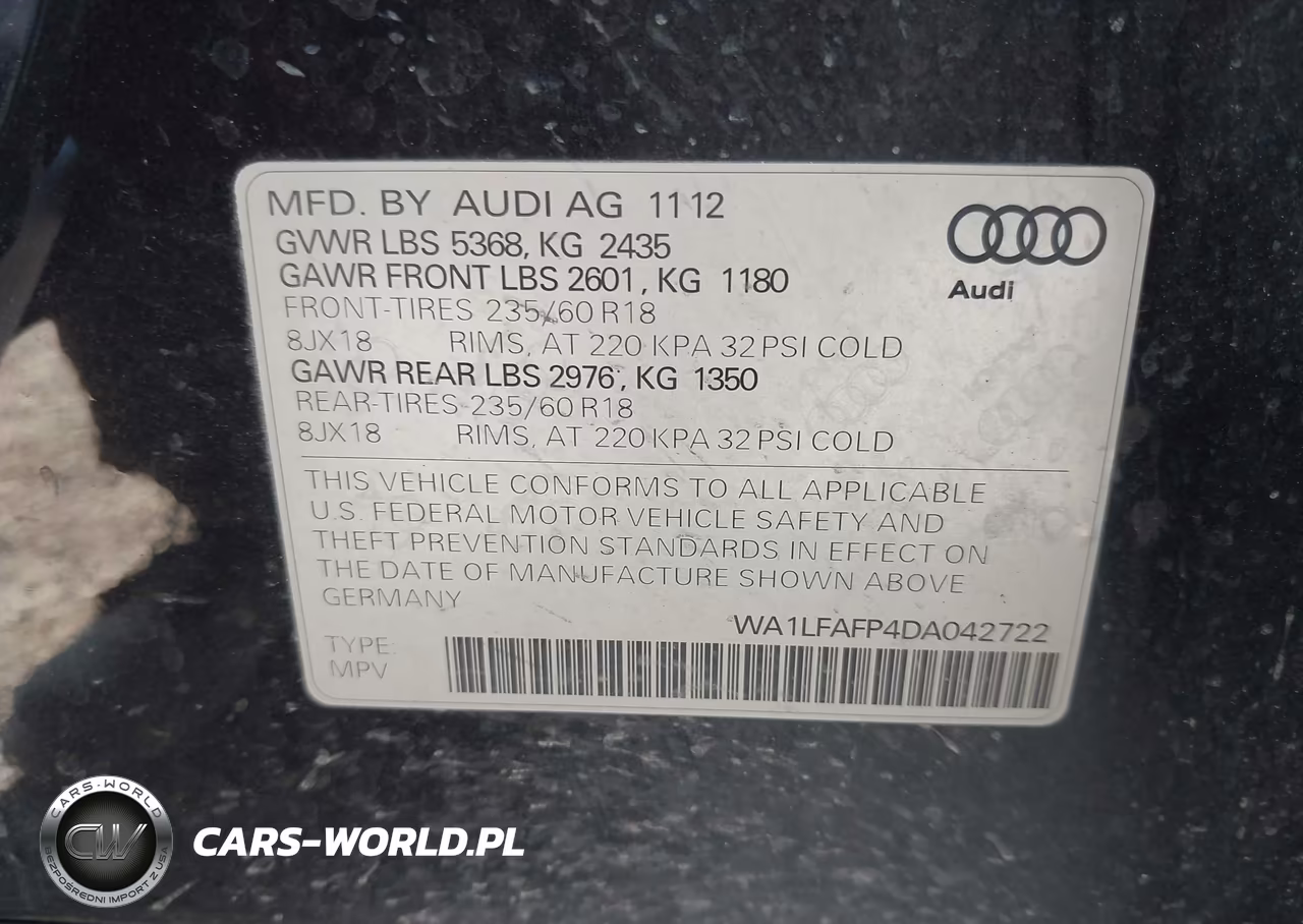 2013 Audi Q5 2.0T Premium VIN:WA1LFAFP4DA042722 - 9