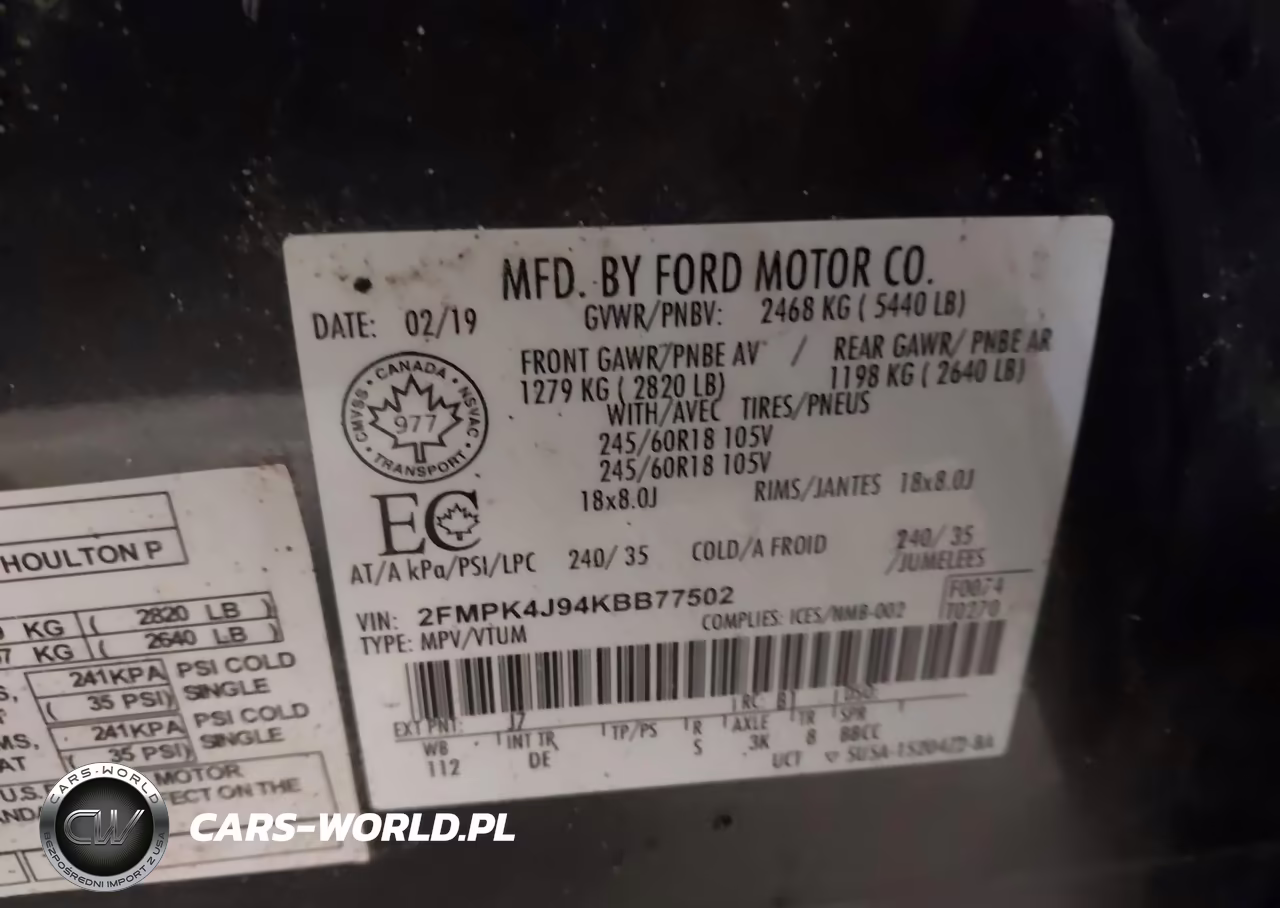 2019 Ford Edge Sel VIN:2FMPK4J94KBB77502 - 9