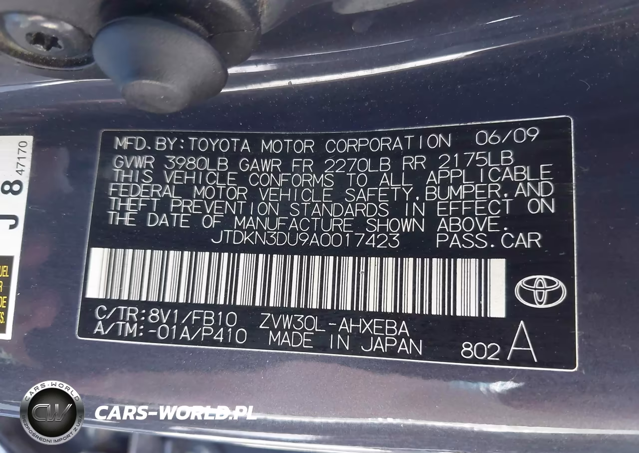 2010 Toyota Prius Iii VIN:JTDKN3DU9A0017423 - 9