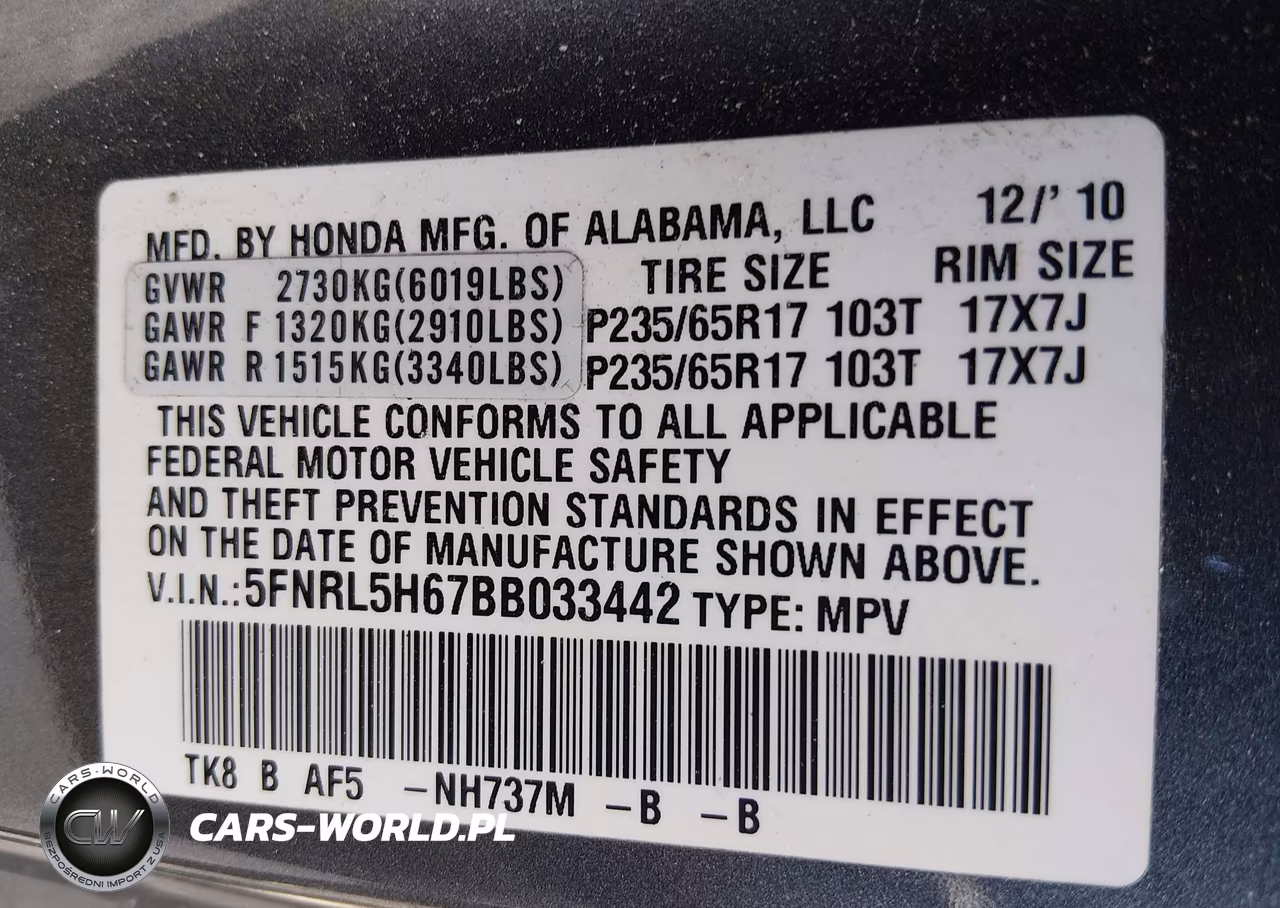 2011 Honda Odyssey Ex-L VIN:5FNRL5H67BB033442 - 9