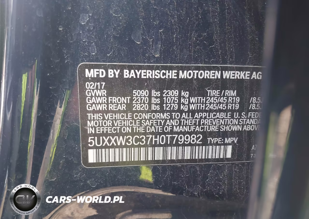 2017 BMW X4 xDrive28I VIN:5UXXW3C37H0T79982 - 9