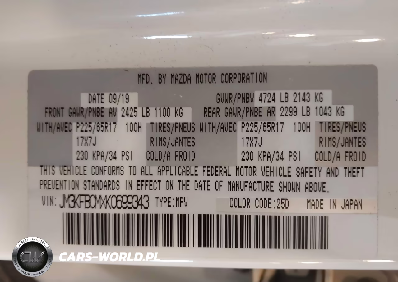 2019 Mazda Cx-5 Touring VIN:JM3KFBCMXK0699343 - 9