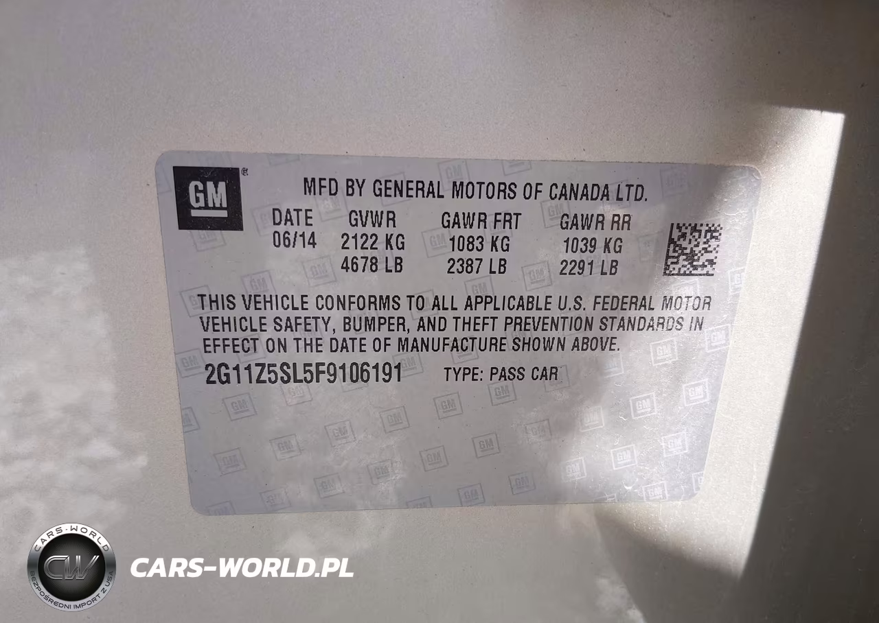 2015 Chevrolet Impala Ls VIN:2G11Z5SL5F9106191 - 9