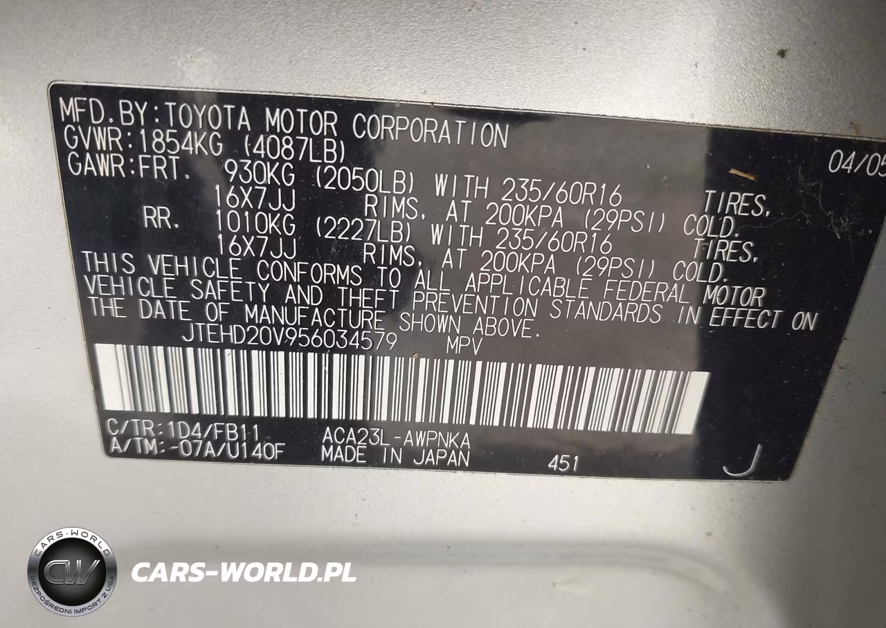 2005 Toyota Rav4 VIN:JTEHD20V956034579 - 9