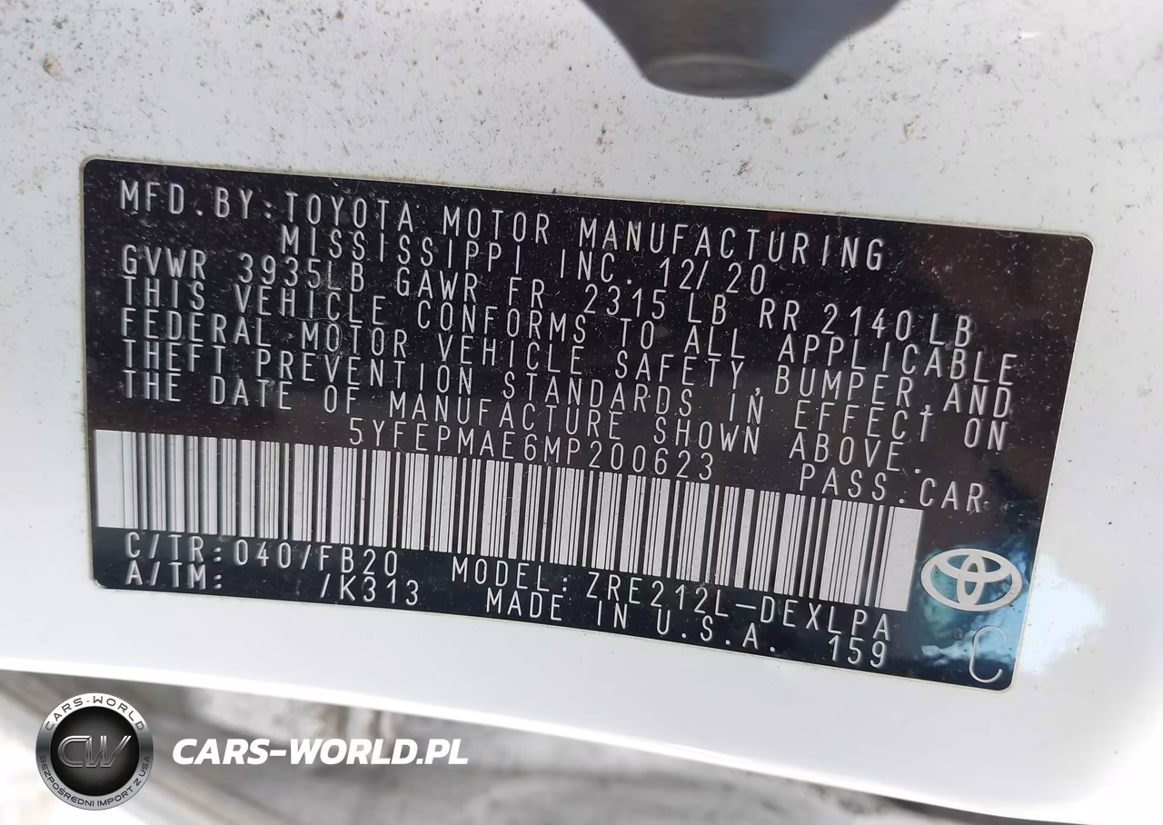 2021 Toyota Corolla Le VIN:5YFEPMAE6MP200623 - 9