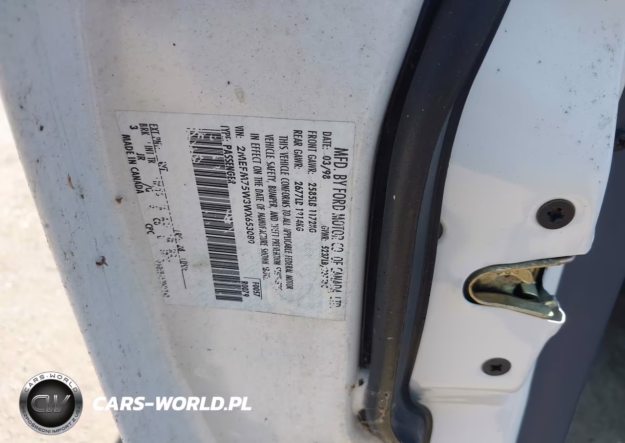 1998 Mercury Grand Marquis VIN:2MEFM75W3WX653080 - 9