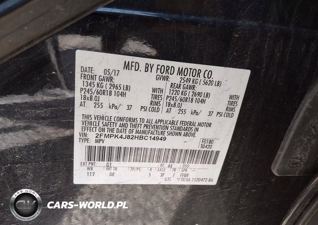 2017 Ford Edge Sel VIN:2FMPK4J82HBC14949 - 9