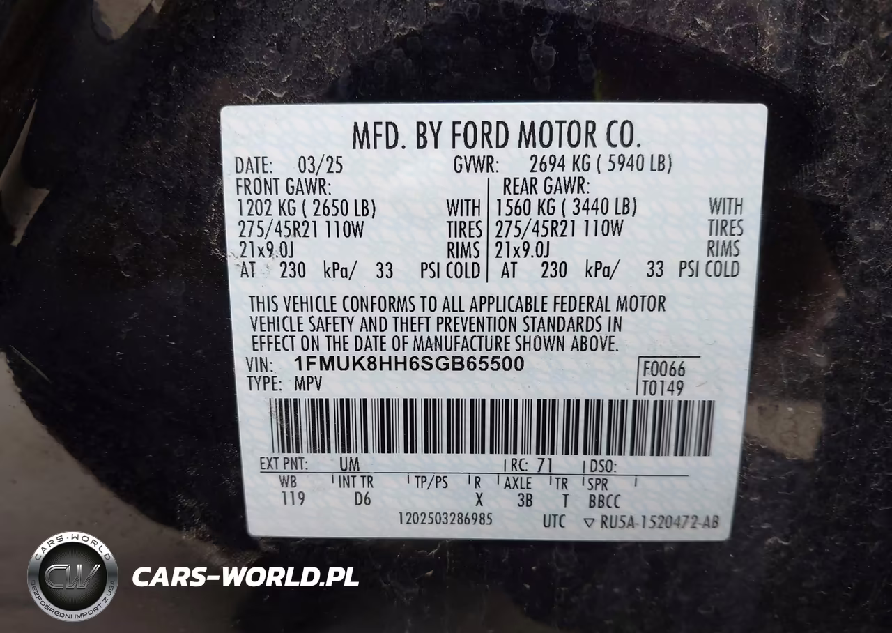 2025 Ford Explorer Platinum VIN:1FMUK8HH6SGB65500 - 9