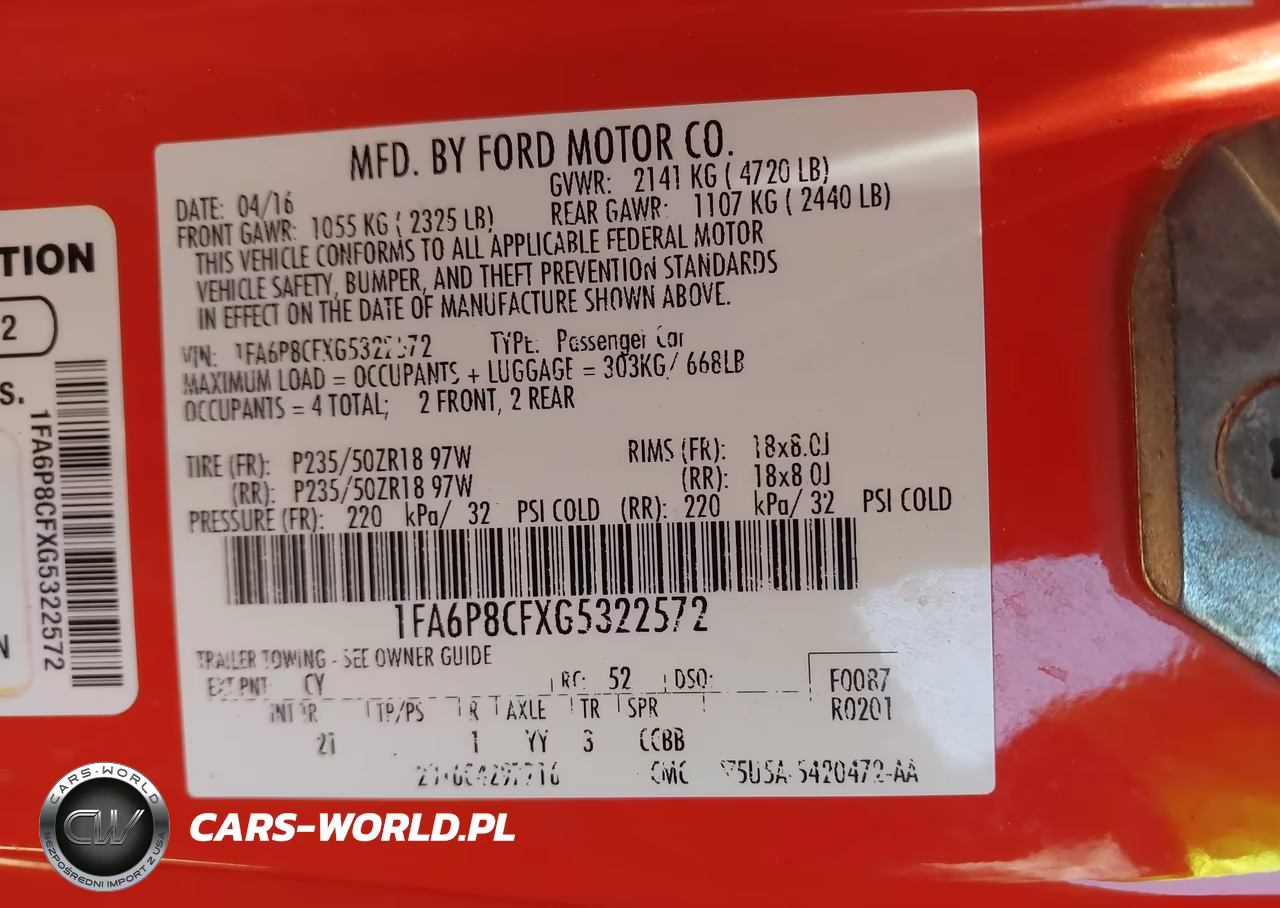 2016 Ford Mustang Gt VIN:1FA6P8CFXG5322572 - 9