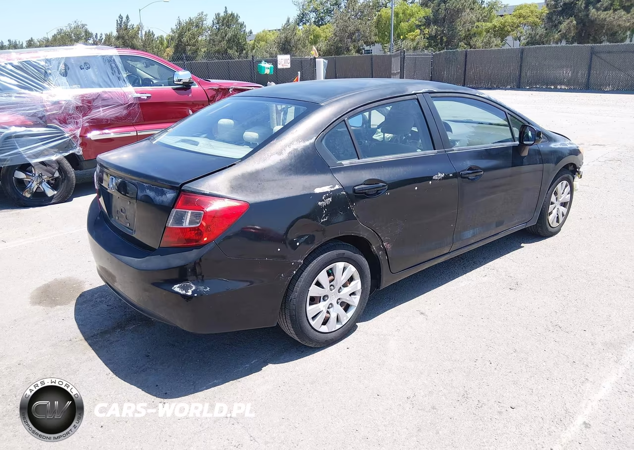 2012 Honda Civic Lx VIN:2HGFB2F53CH599495 - 4