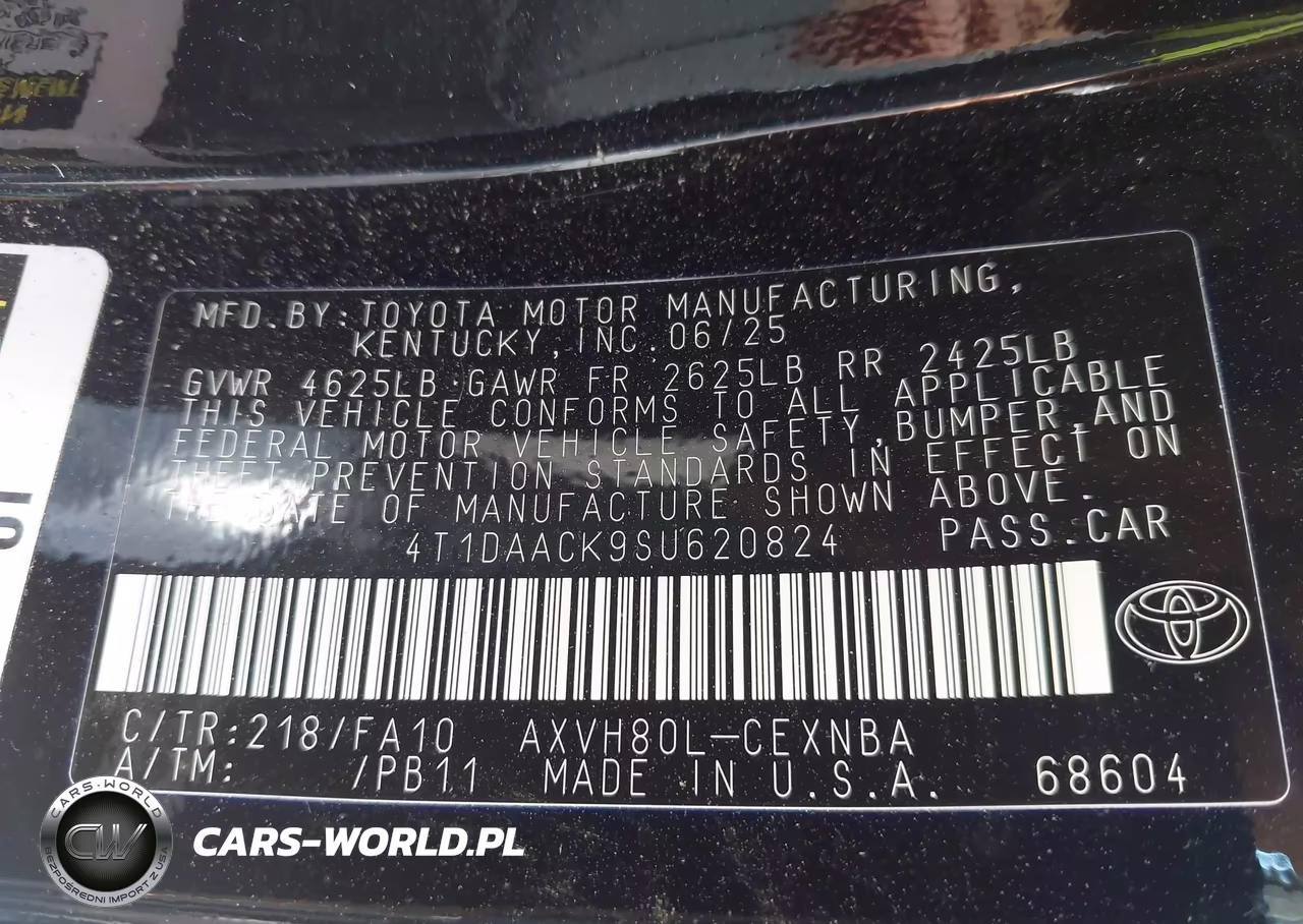 2025 Toyota Camry Le VIN:4T1DAACK9SU620824 - 9