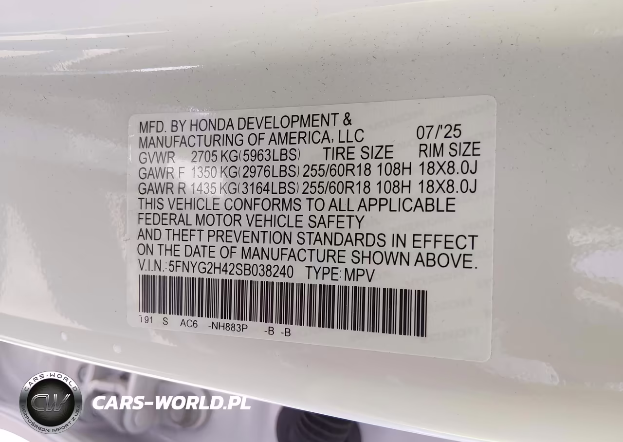 2025 Honda Pilot Ex-L VIN:5FNYG2H42SB038240 - 9