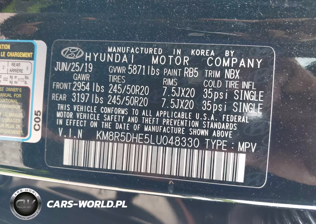 2020 Hyundai Palisade Limited VIN:KM8R5DHE5LU048330 - 9
