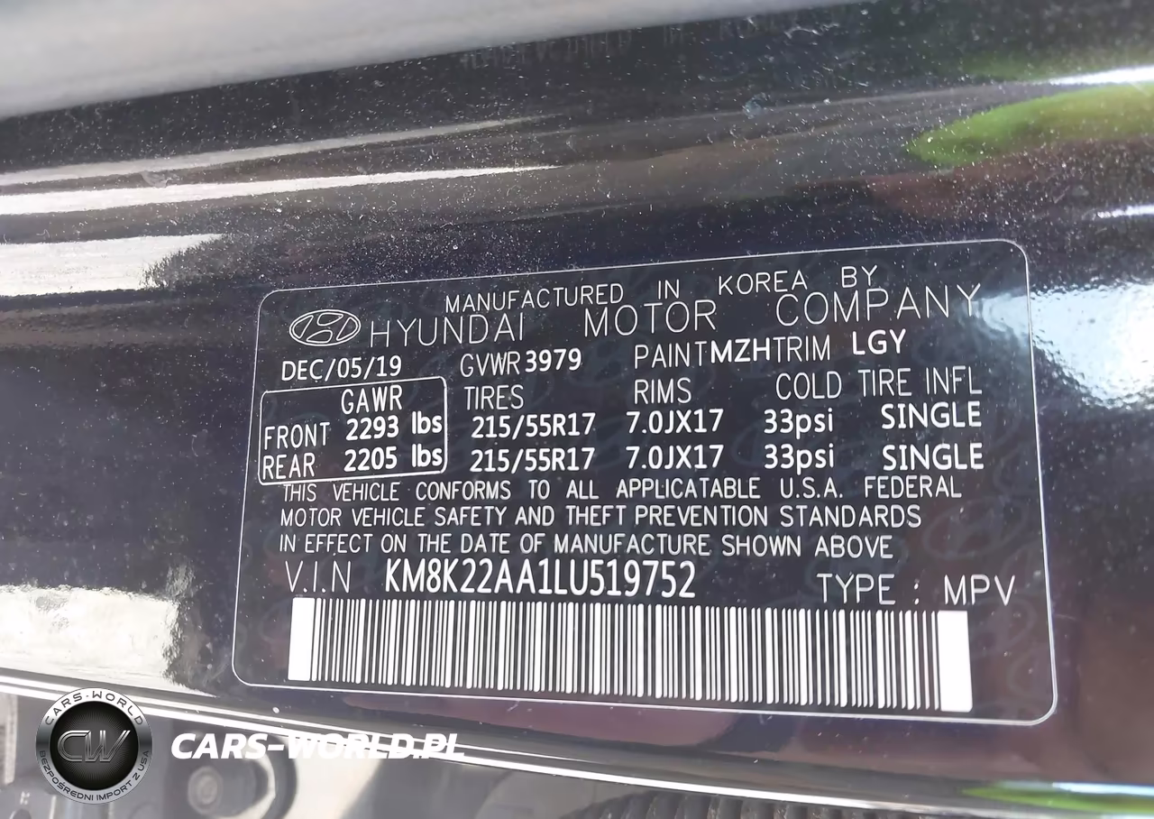 2020 Hyundai Kona Sel VIN:KM8K22AA1LU519752 - 9