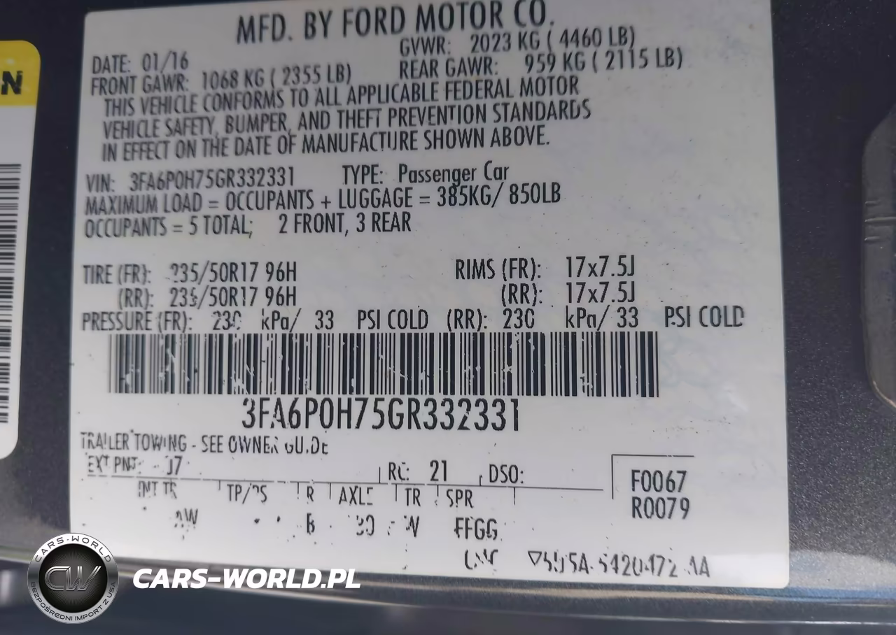2016 Ford Fusion Se VIN:3FA6P0H75GR332331 - 9
