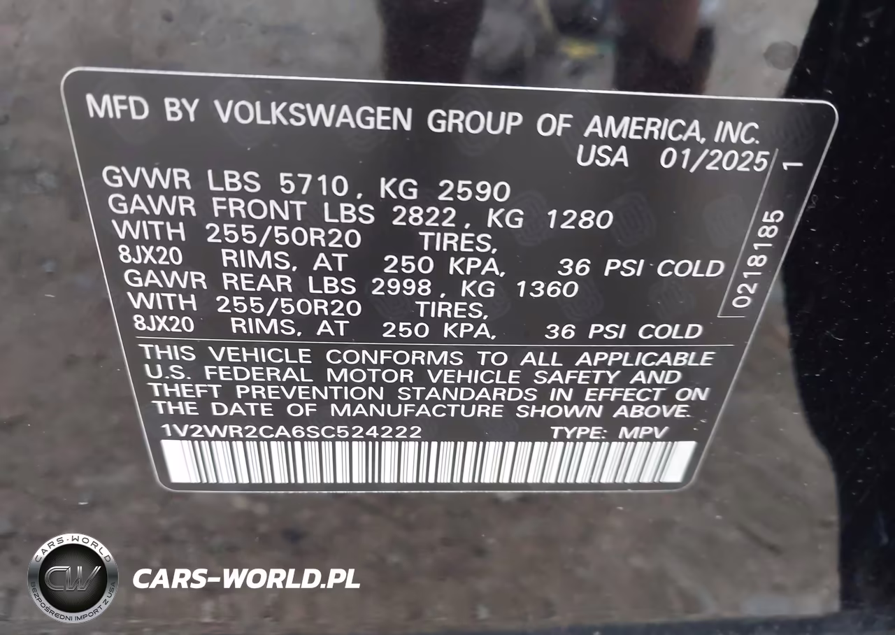 2025 Volkswagen Atlas 2.0T Se W-Technology VIN:1V2WR2CA6SC524222 - 9