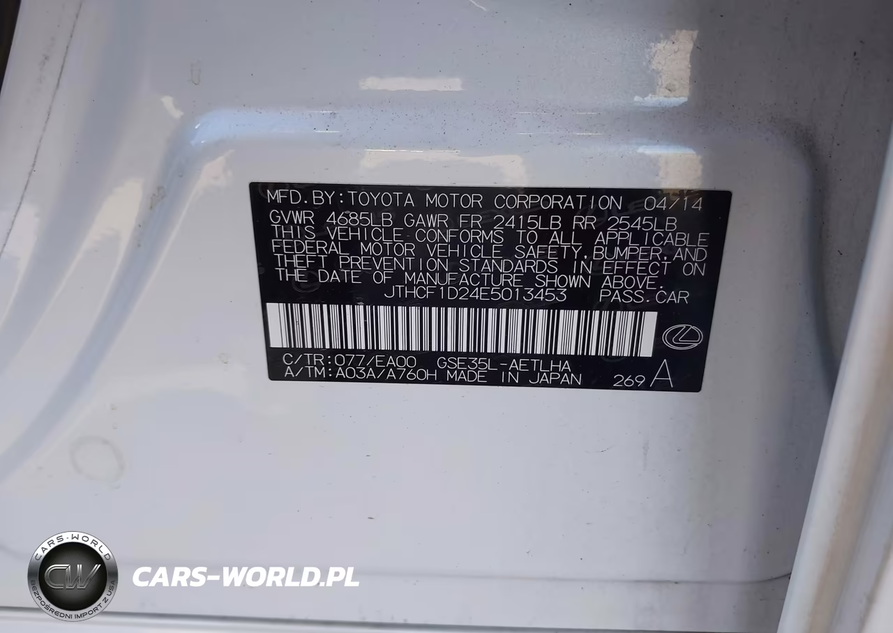 2014 Lexus Is 250 VIN:JTHCF1D24E5013453 - 9