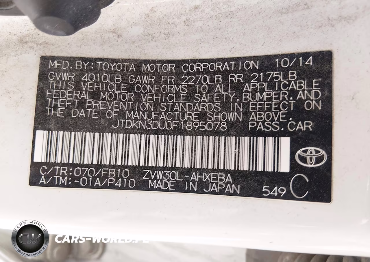 2015 Toyota Prius Three VIN:JTDKN3DU0F1895078 - 9