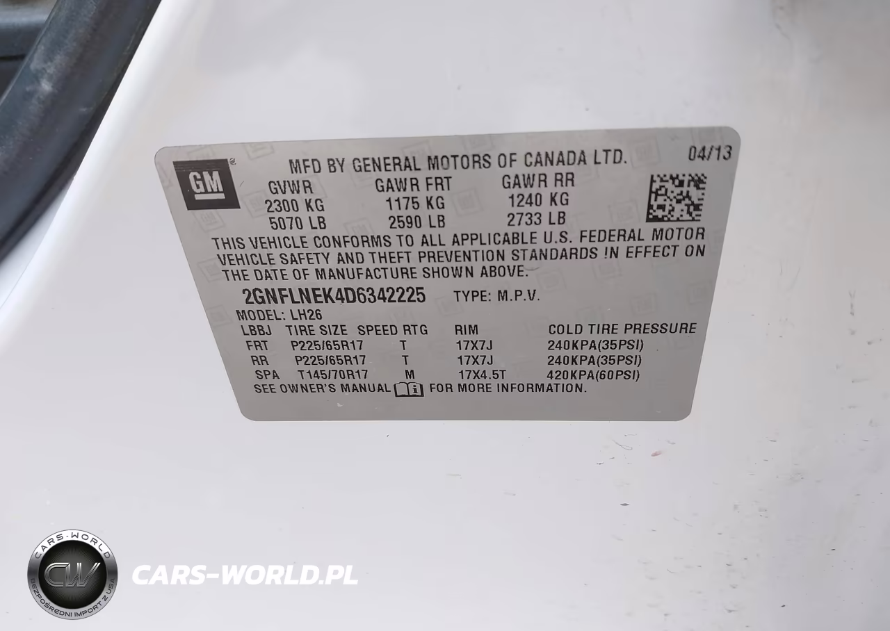 2013 Chevrolet Equinox 2Lt VIN:2GNFLNEK4D6342225 - 9