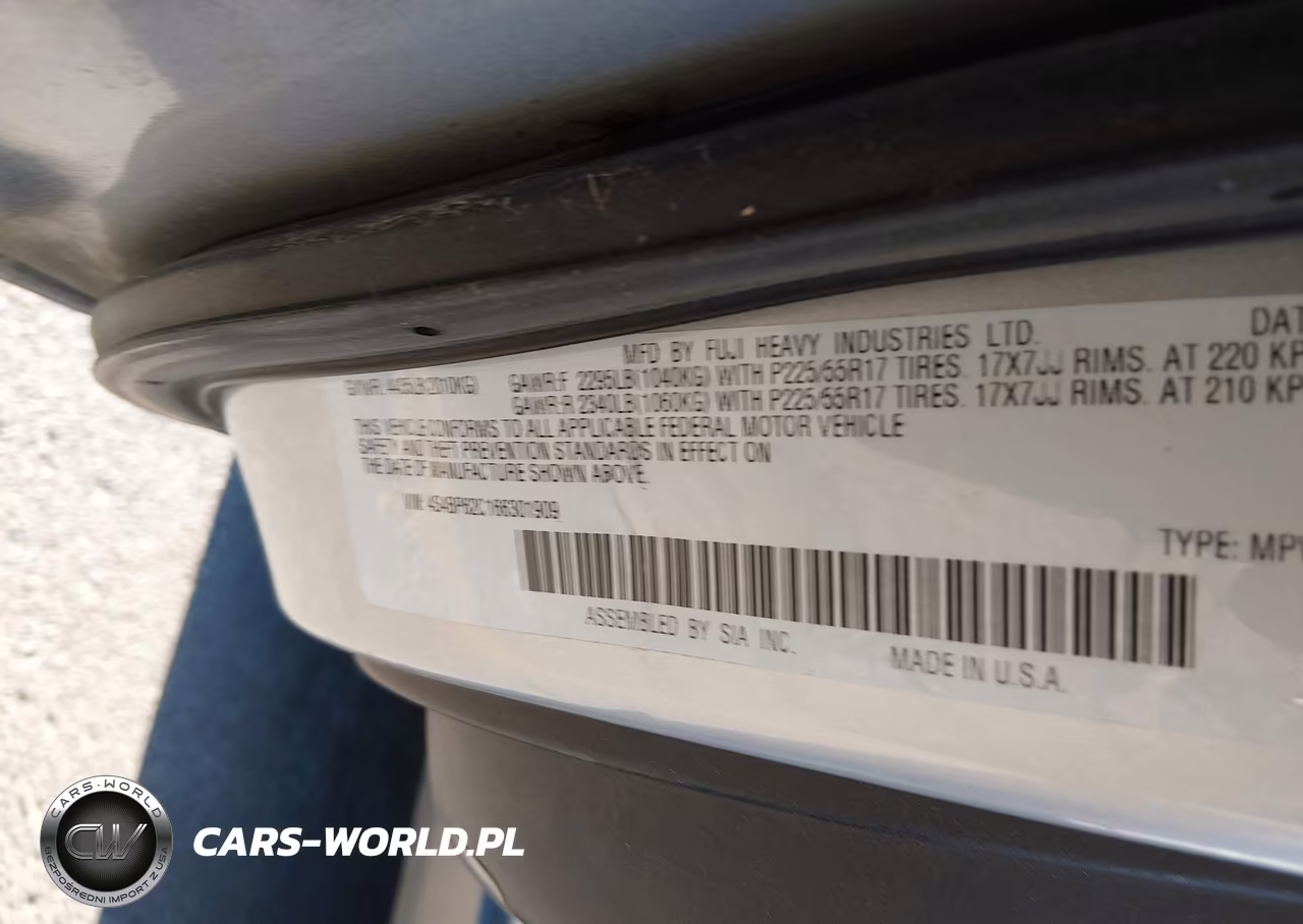 2006 Subaru Outback 2.5I Limited VIN:4S4BP62C166301909 - 9