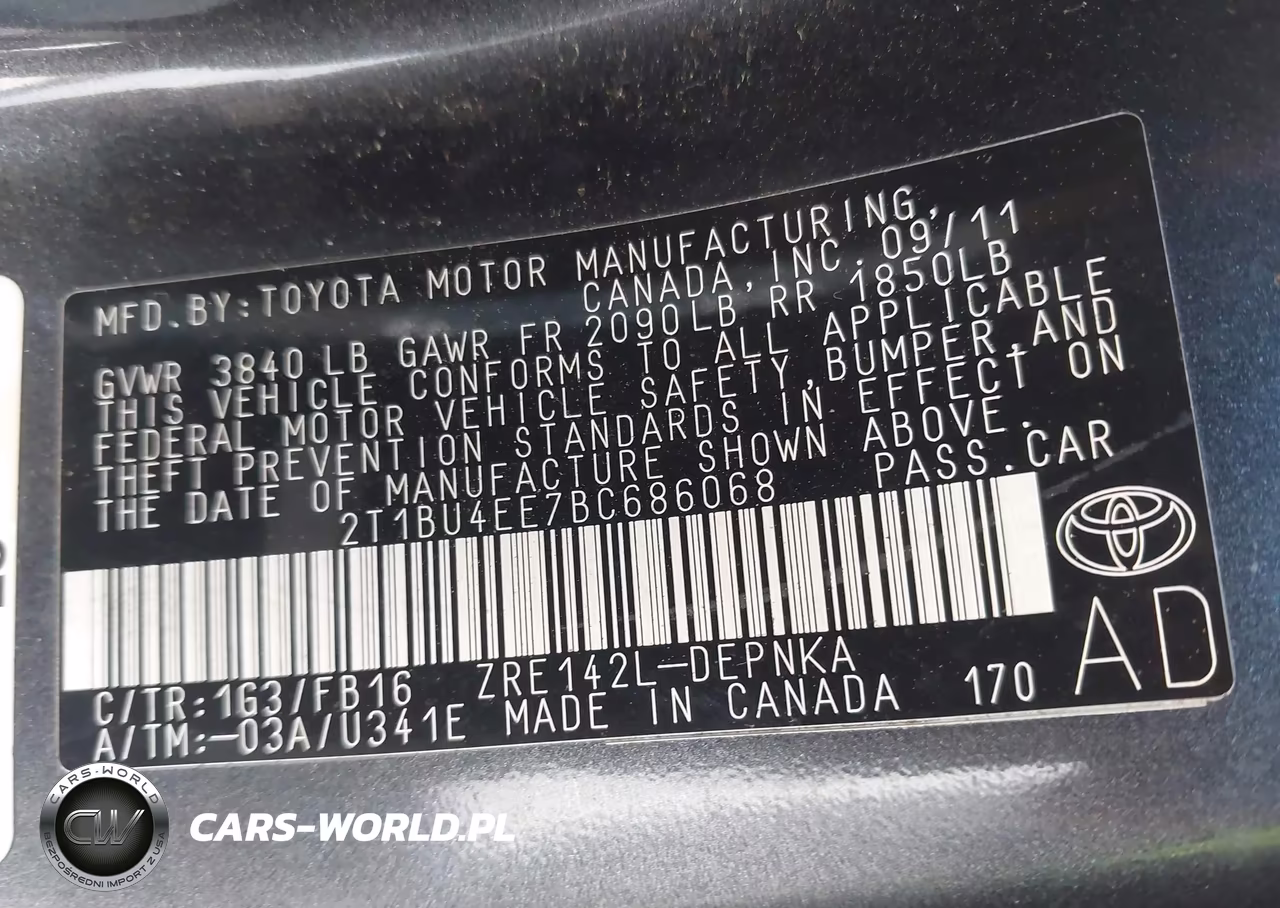 2011 Toyota Corolla Le VIN:2T1BU4EE7BC686068 - 9