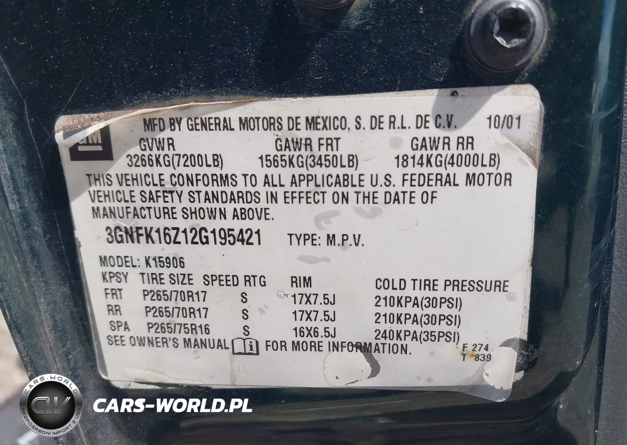 2002 Chevrolet Suburban 1500 Z71 VIN:3GNFK16Z12G195421 - 9