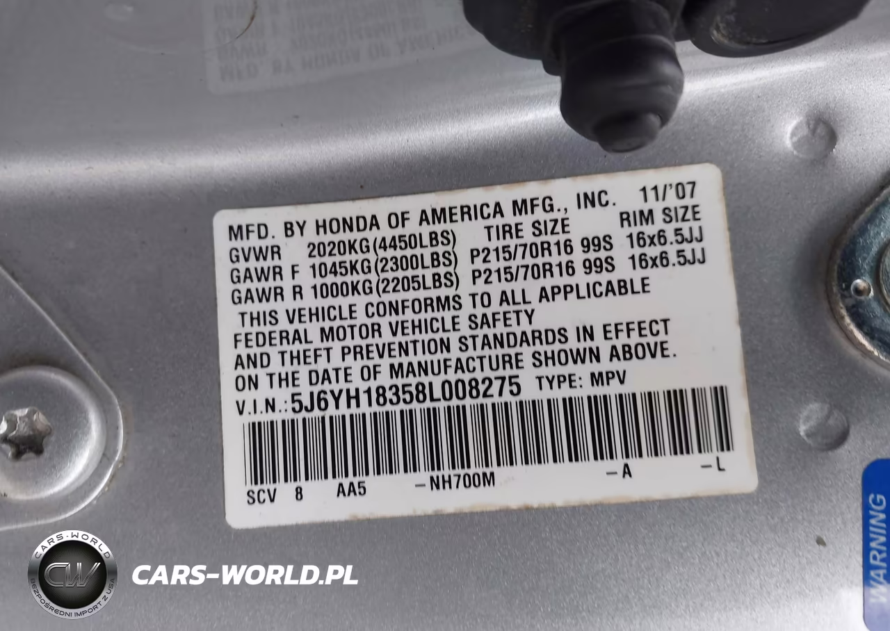 2008 Honda Element Lx VIN:5J6YH18358L008275 - 9