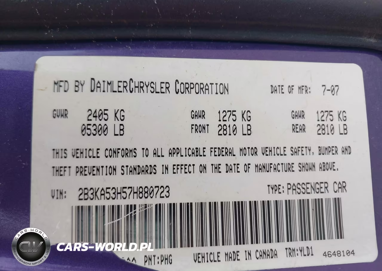 2007 Dodge Charger Rt VIN:2B3KA53H57H880723 - 9