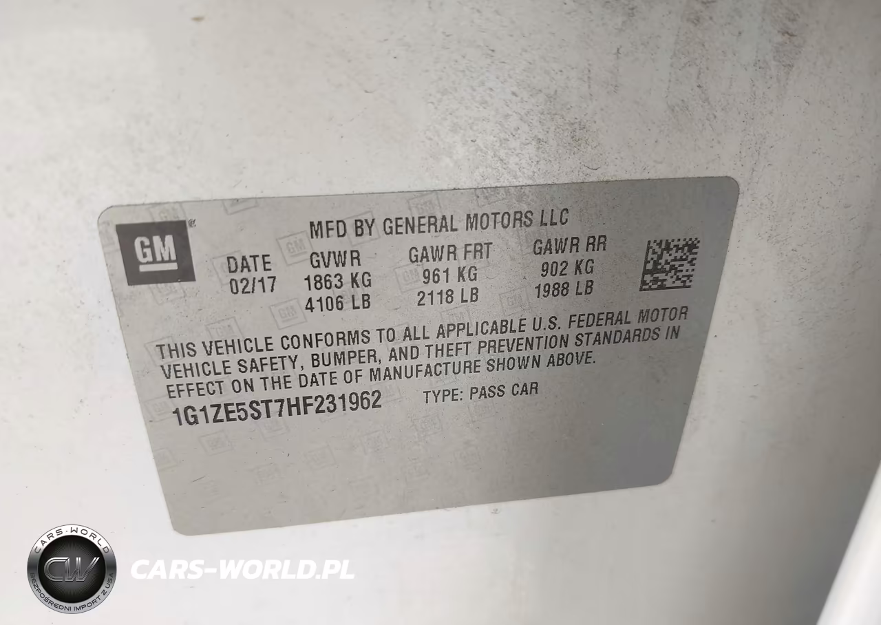 2017 Chevrolet Malibu 1Lt VIN:1G1ZE5ST7HF231962 - 9