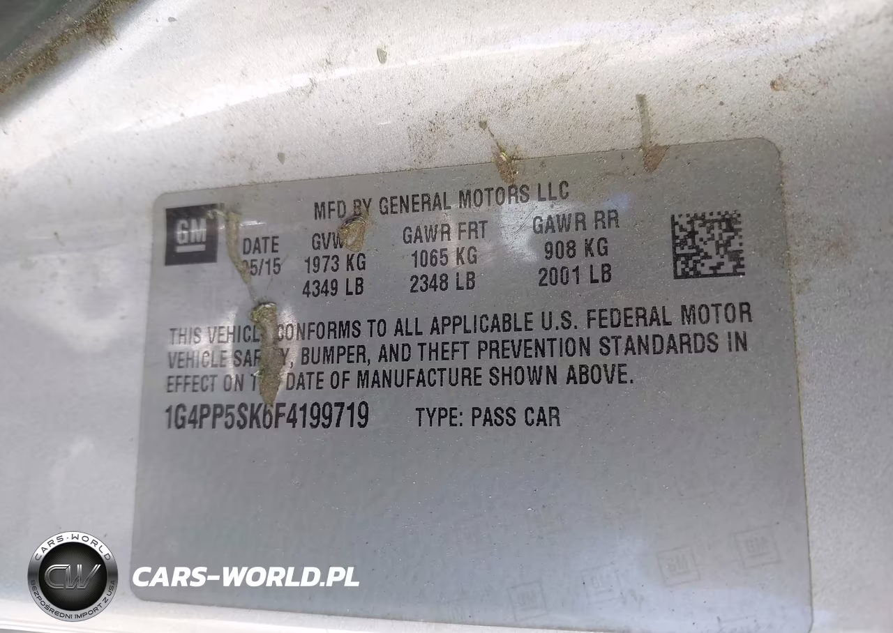 2015 Buick Verano VIN:1G4PP5SK6F4199719 - 9