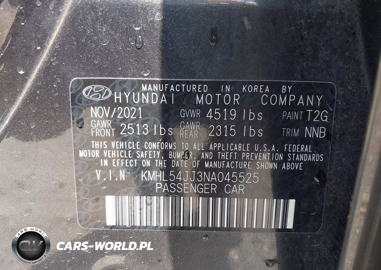 2022 Hyundai Sonata Hybrid Limited VIN:KMHL54JJ3NA045525 - 9
