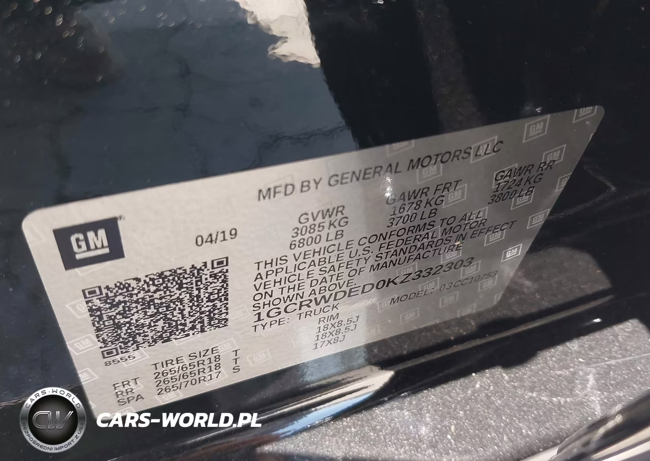 2019 Chevrolet Silverado 1500 Rst VIN:1GCRWDED0KZ332303 - 9