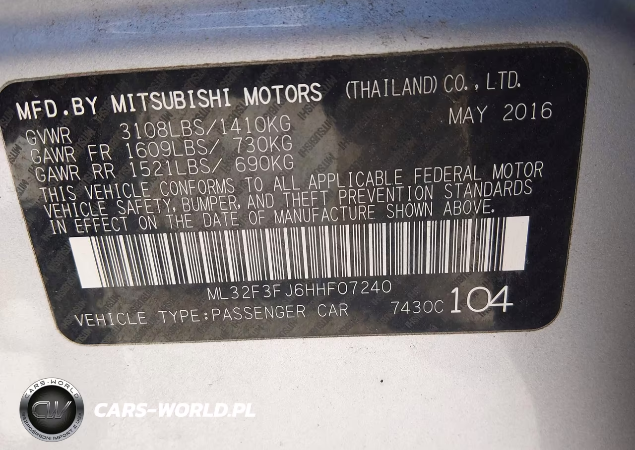 2017 Mitsubishi Mirage G4 Es VIN:ML32F3FJ6HHF07240 - 9