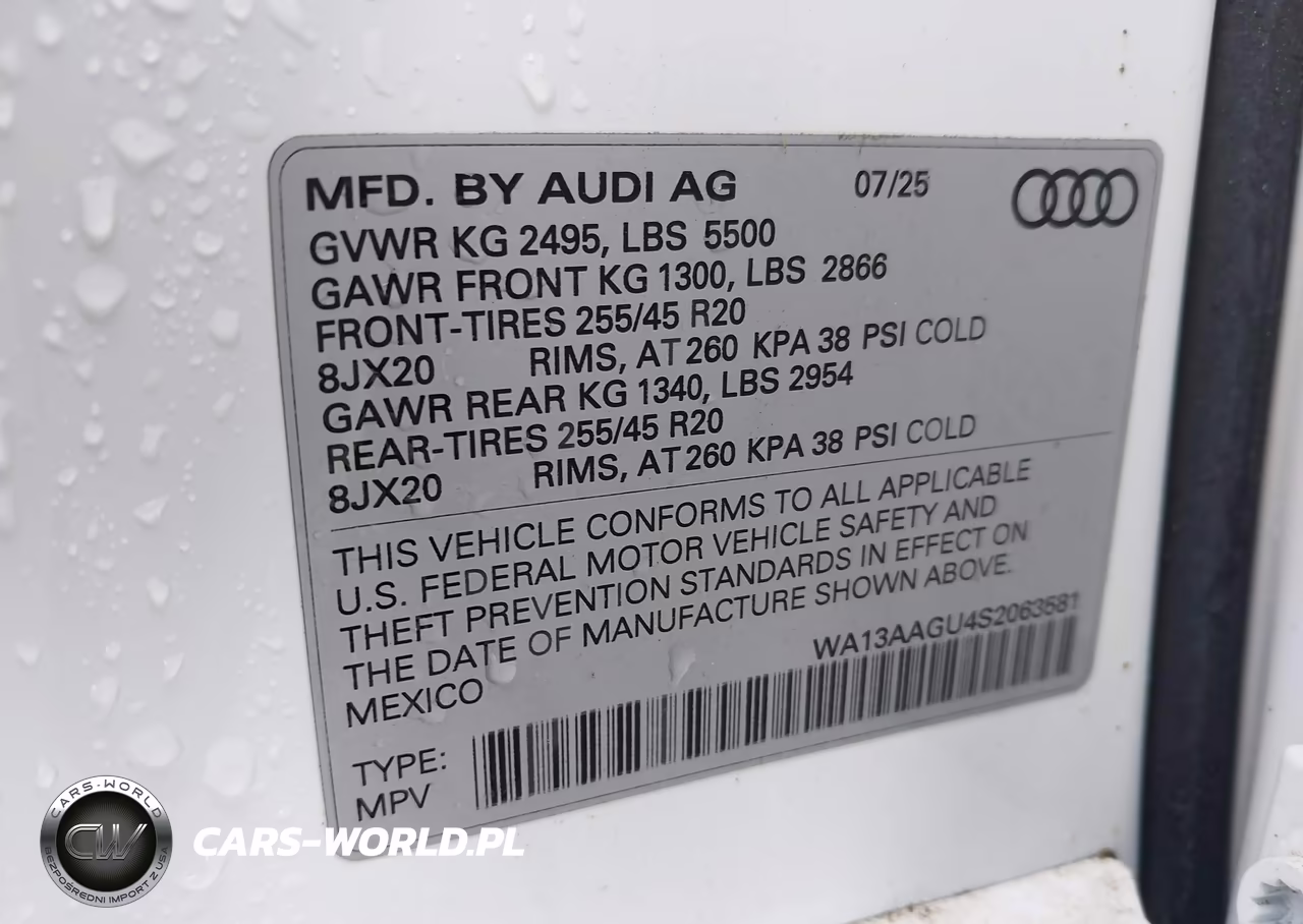 2025 Audi All-New Q5 Prestige Tfsi Quattro S Tronic VIN:WA13AAGU4S2063581 - 9