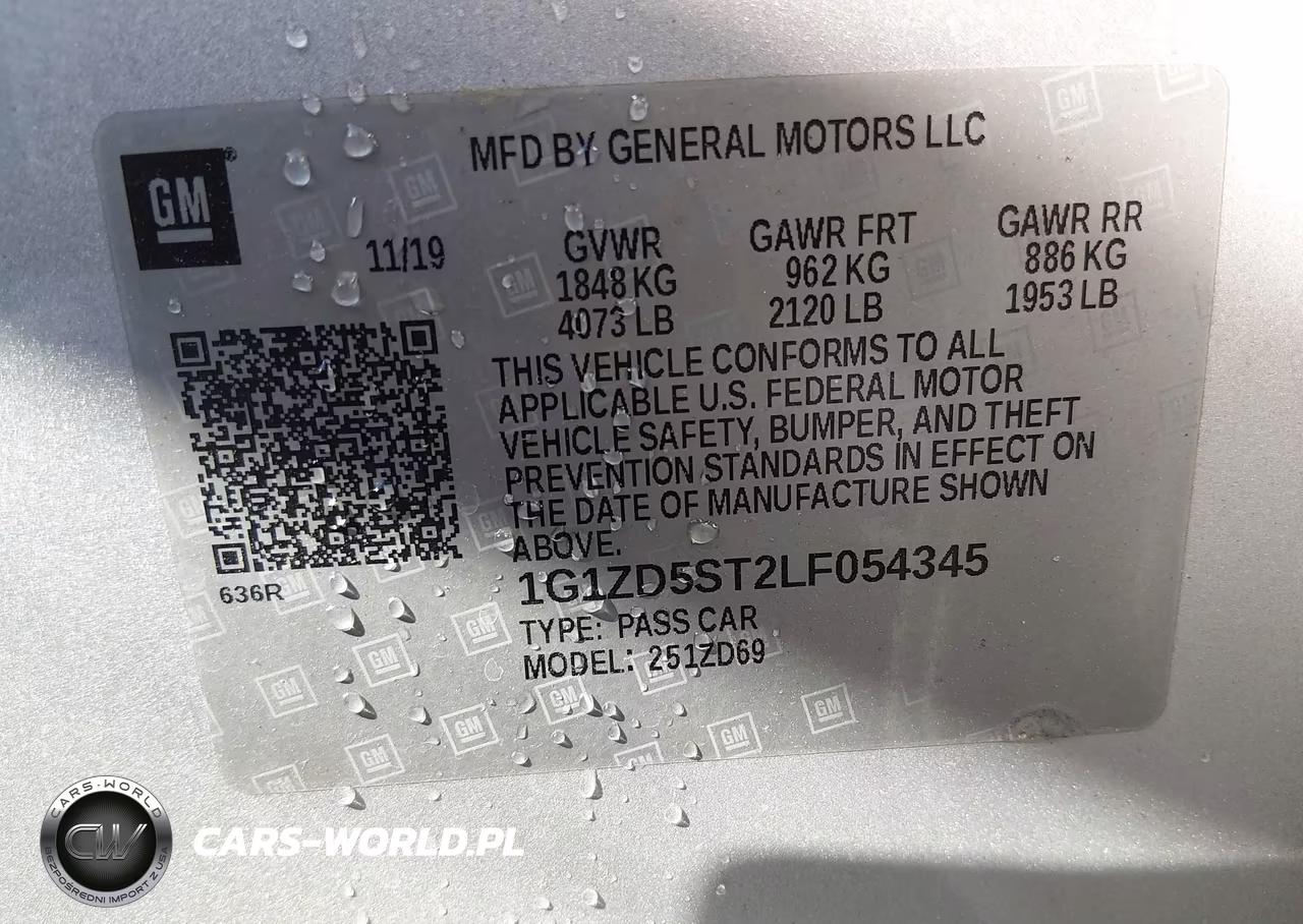 2020 Chevrolet Malibu Fwd Lt VIN:1G1ZD5ST2LF054345 - 9