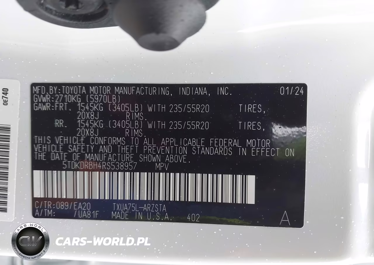 2024 Toyota Highlander Xse VIN:5TDKDRBH4RS538957 - 9