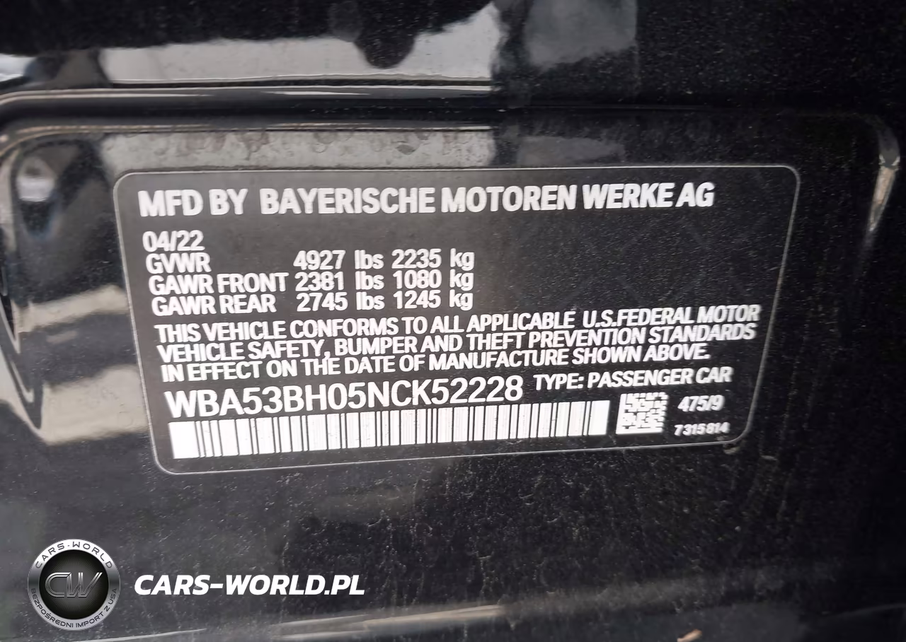 2022 BMW 530 I VIN:WBA53BH05NCK52228 - 9