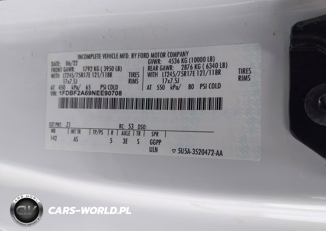 2022 Ford F-250 Xl VIN:1FDBF2A69NEE90708 - 9