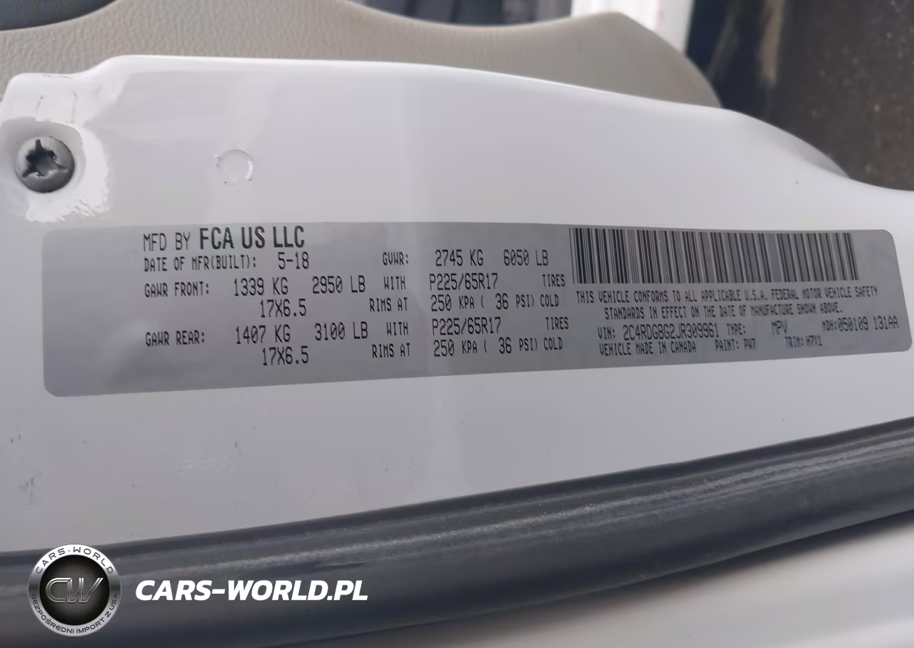 2018 Dodge Grand Caravan Se VIN:2C4RDGBG2JR309961 - 9