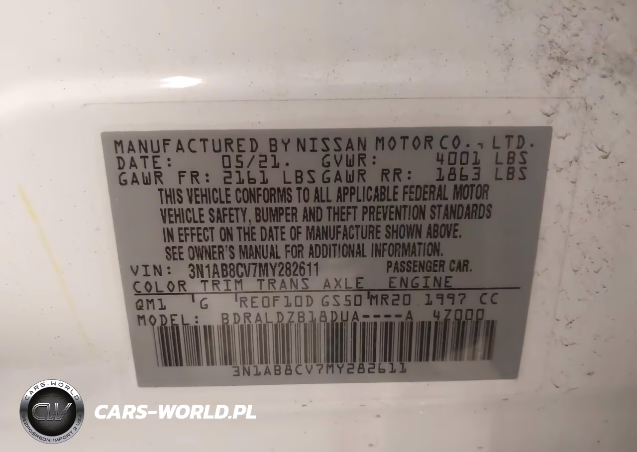 2021 Nissan Sentra Sv Xtronic Cvt VIN:3N1AB8CV7MY282611 - 9