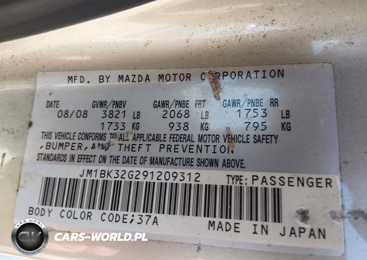 2009 Mazda Mazda3 I VIN:JM1BK32G291209312 - 9