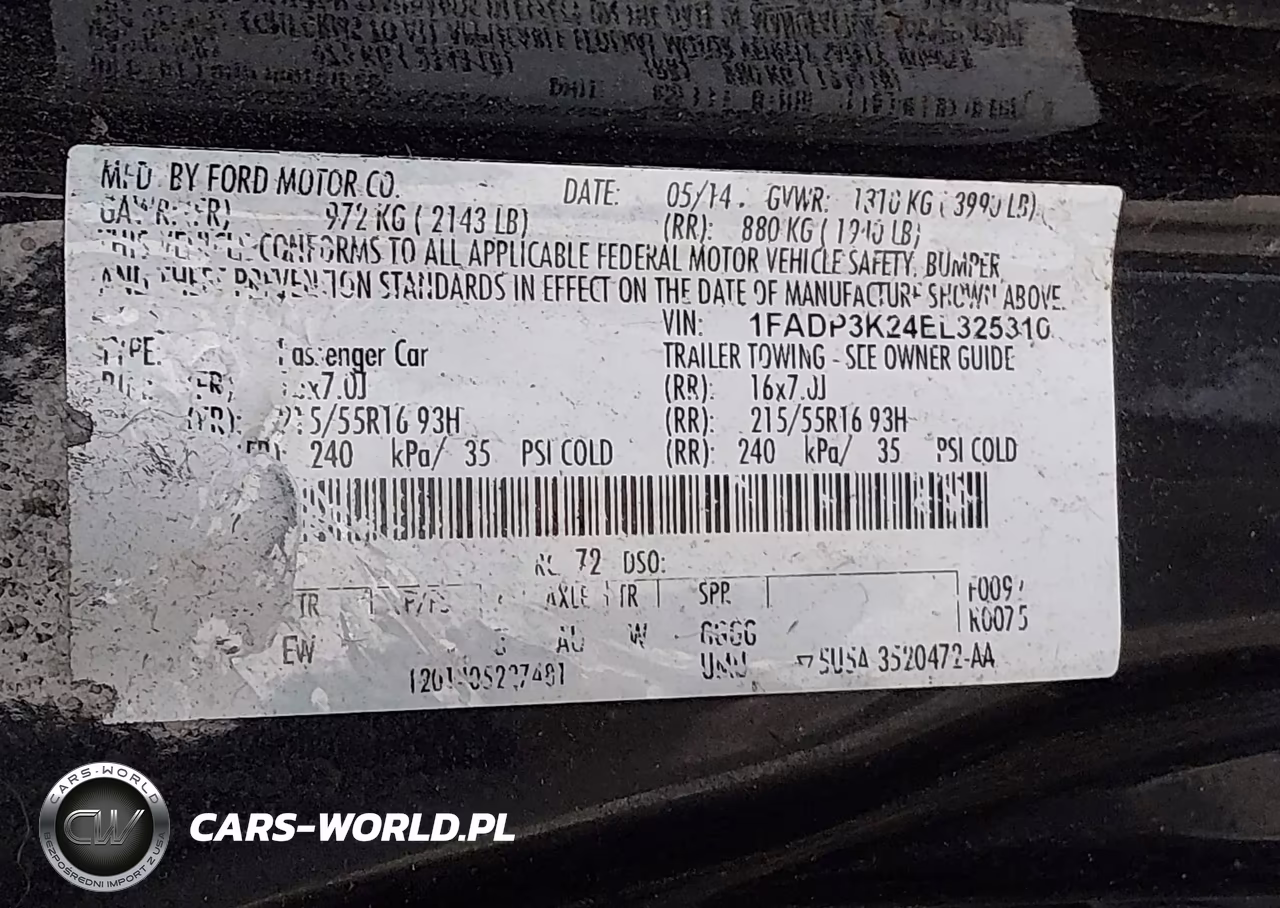 2014 Ford Focus Se VIN:1FADP3K24EL325310 - 9