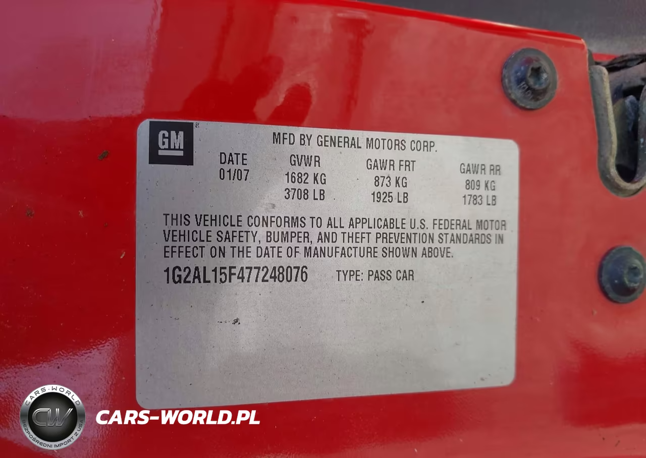 2007 Pontiac G5 VIN:1G2AL15F477248076 - 9